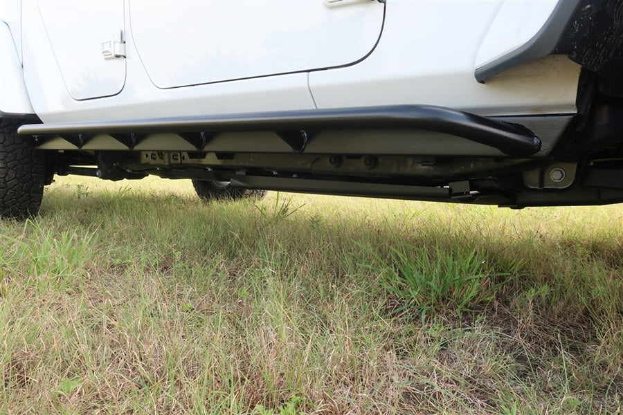 ROCK HARD 4X4™ PATRIOT SERIES TUBE SLIDER ROCKER GUARDS - ANGLED UP FOR JEEP GLADIATOR JT