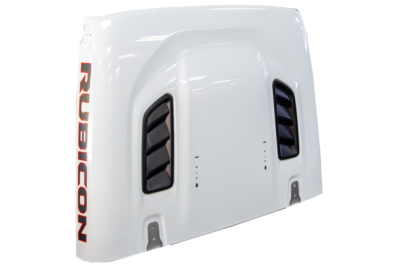 Mopar Rubicon Hood in White; Wrangler JL, Gladiator JT