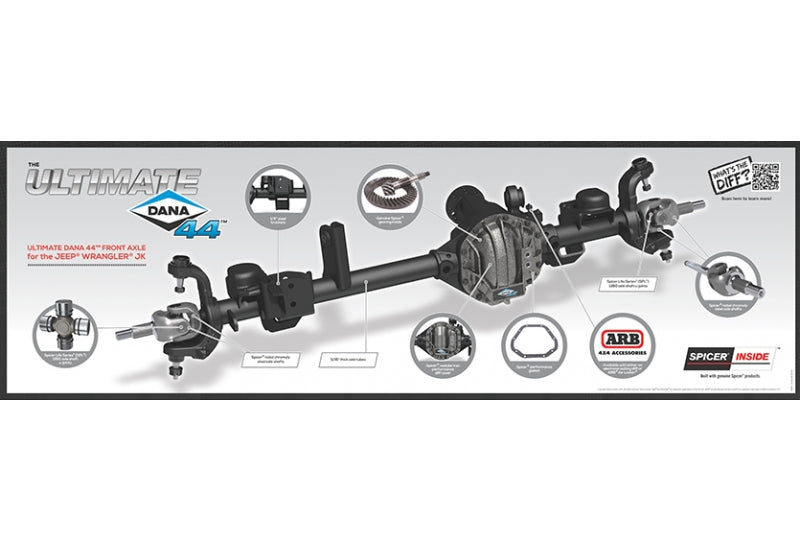 Dana Ultimate 44 Front Axle; Wrangler JK