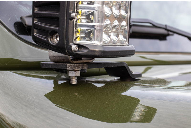 KC HiLites A-Pillar Light Bracket Pair; Wrangler 392, Gladiator Mojave