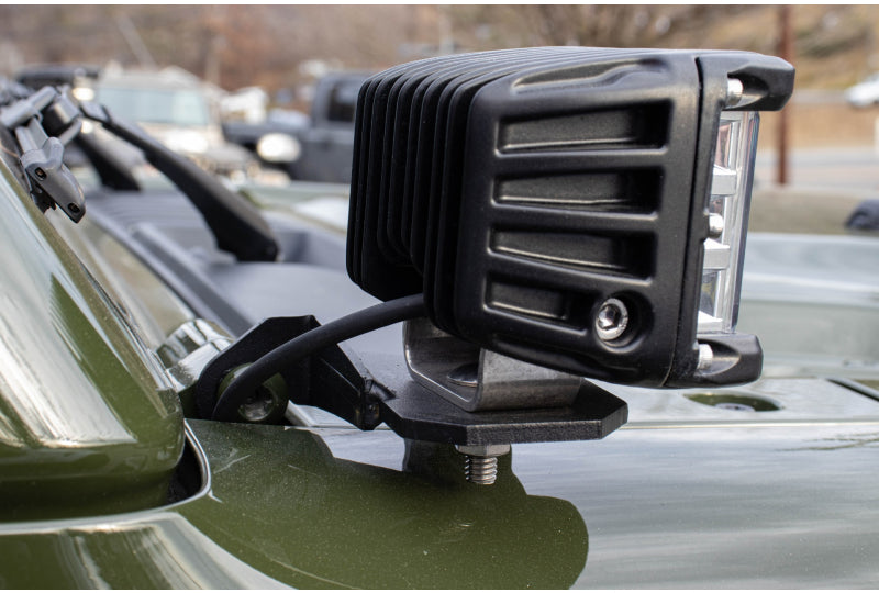 KC HiLites A-Pillar Light Bracket Pair; Wrangler 392, Gladiator Mojave