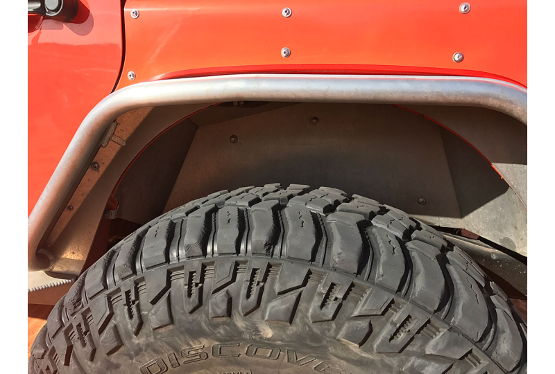 GenRight Aluminum Rear Inner Fenders; Wrangler JK