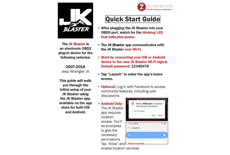 Z Automotive Tazer JKBLASTER JK Blaster