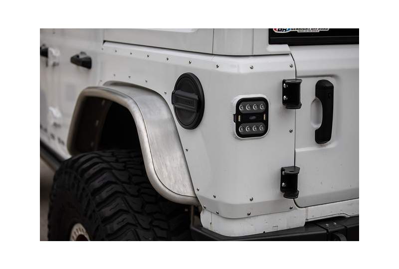 GenRight Corner Guards w/ Recessed Tail Light Bucket; Wrangler JLU