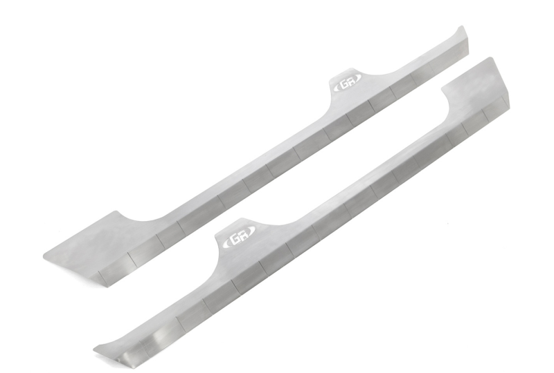 GenRight Rocker Guard Kick Plate, Stick-on, Aluminum; Wrangler JL (2 Door)