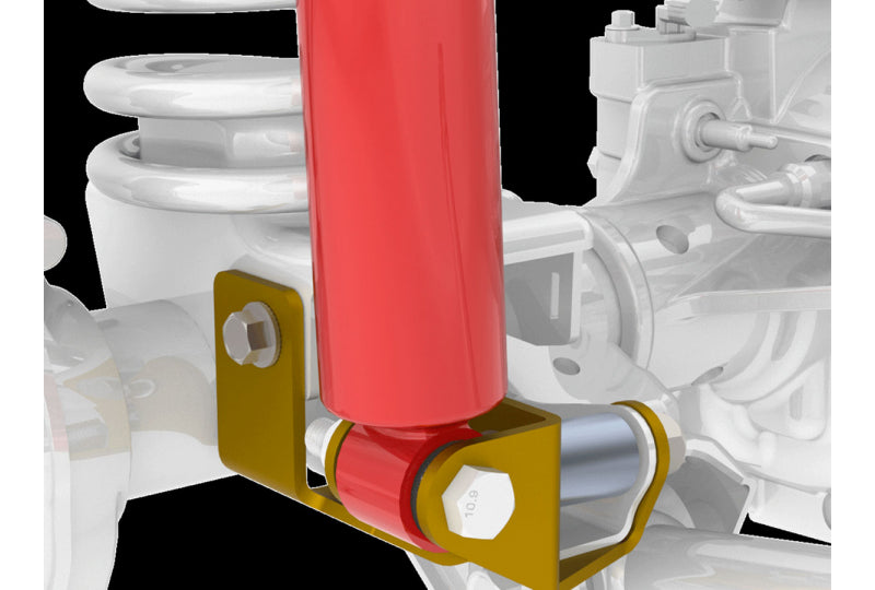 MetalCloak Front Lower Outboard Shock Mount Relocation Kit; Wrangler JL & Gladiator JT