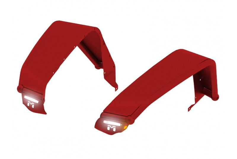 Metalcloak Front Overland JL Tube Fenders - Black Powder Coat