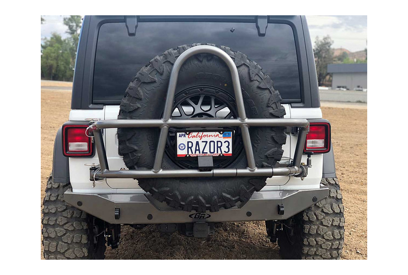GenRight Rear Bumper (For Factory Receiver Hitch); Wrangler JL