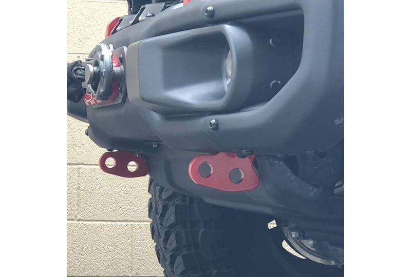 Maximus-3 Front Tow Loop Package, Red; Wrangler JL & Gladiator JT w/ Steel Bumper Group
