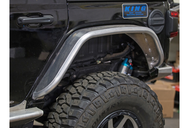 GenRight 4" Aluminum Flare Rear Tube Fenders; Wrangler JL
