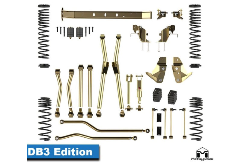 MetalCloak Lock-N-Load, Bolt-On Long Arm Suspension System 3.5"/4.5", Wrangler JL