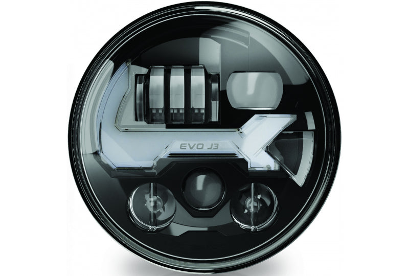 JW Speaker 8700 Evolution J3 Wrangler JK LED Headlight Pair ; Black