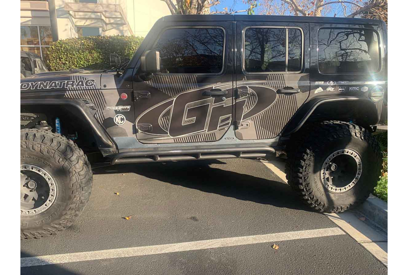 GenRight Rocker Guard Kick Plate, Bolt-on, Aluminum; Wrangler JK