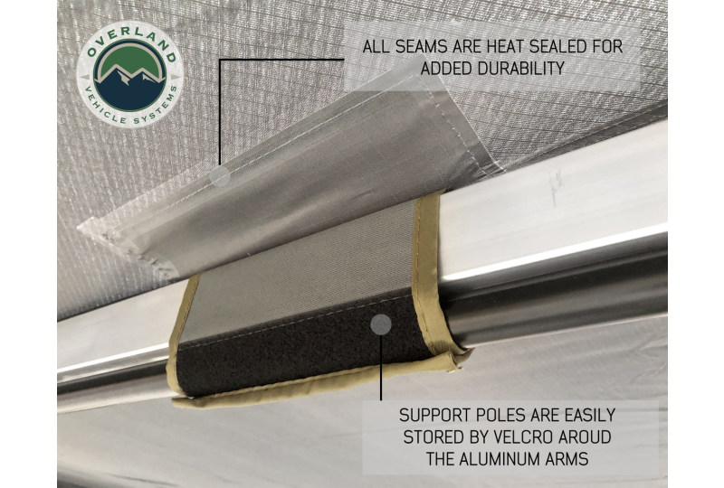 OVS Nomadic 270 Awning - Driver, Grey/Green, Black Cover