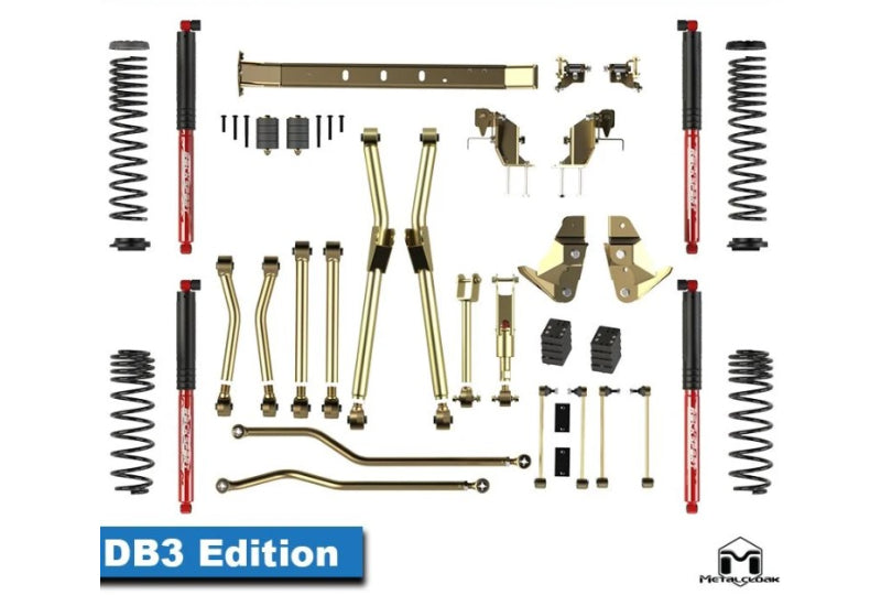 MetalCloak Lock-N-Load, Bolt-On Long Arm Suspension System 3.5"/4.5", Wrangler JL