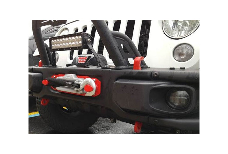 Maximus-3 Front Tow Loop Package in Red or Black; Wrangler JK