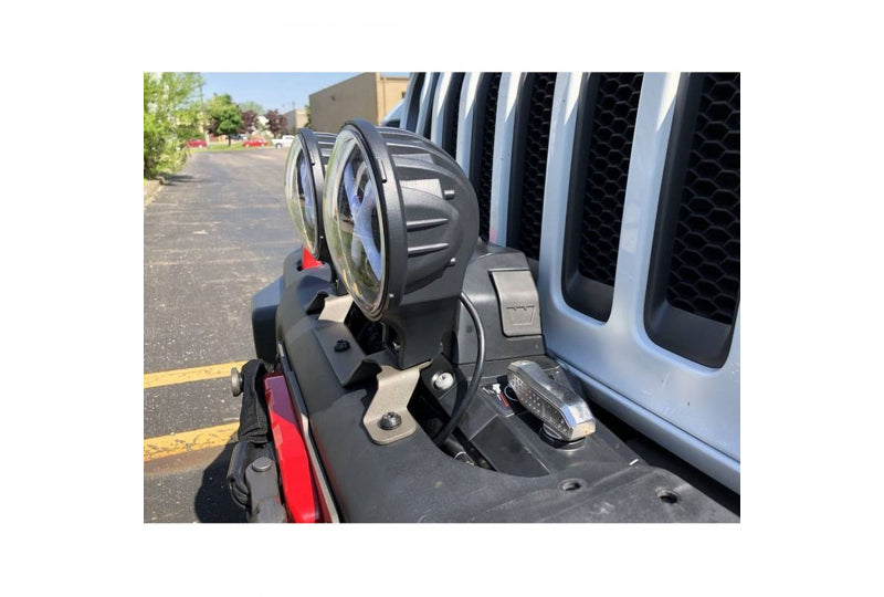 Maximus-3 Dually Auxiliary Light Bracket; Wrangler JL & Gladiator JT w/ Steel Bumper Group