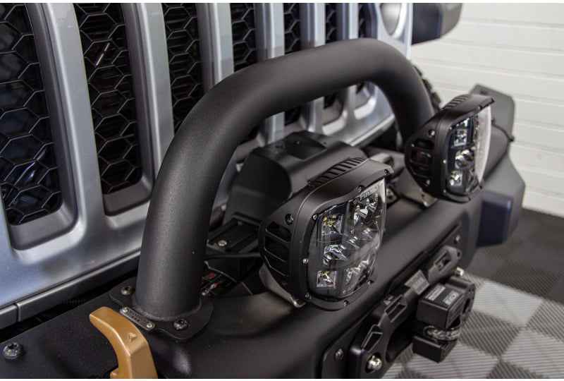 Maximus-3 SLP Hoop w/ Reinforcement Bracket, Black; Wrangler JL & Gladiator JT w/ Steel Bumper Group