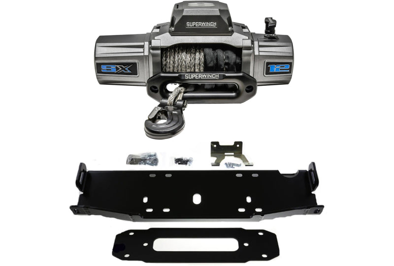 Maximus-3 Superwinch SX12SR Winch Mount Package; Wrangler JK Recon, Hard Rock, 10A