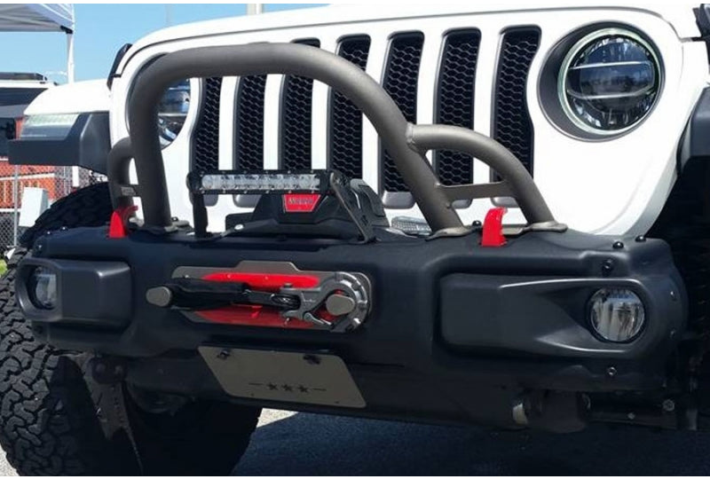 Maximus-3 Front License Plate Stealth Skid Plate Mount; Wrangler JL & Gladiator JT w/ Steel Bumper Group