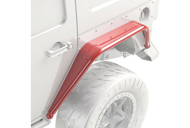 Metalcloak JK Overline 6" Hi-Clearance Removable Dovetailed Rear Flare - Black Powdercoat