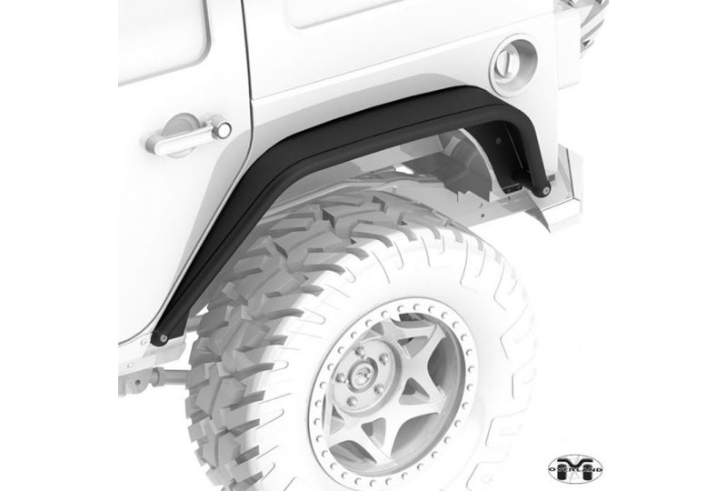 Metalcloak JK Wrangler Overland Tube Fender - Rear - Steel - Powdercoated