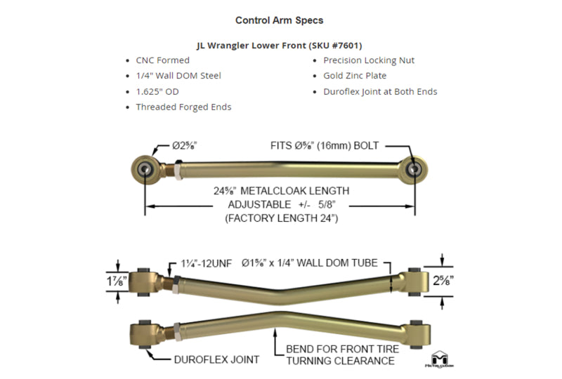MetalCloak Game-Changer Suspension 2.5"/3.5"; Wrangler JL 4xe Hybrid