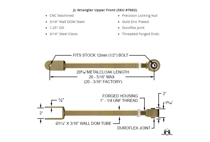 MetalCloak Game-Changer Suspension 2.5"/3.5"; Wrangler JL 4xe Hybrid