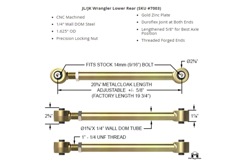 MetalCloak Game-Changer Suspension 2.5"/3.5"; Wrangler JL 4xe Hybrid