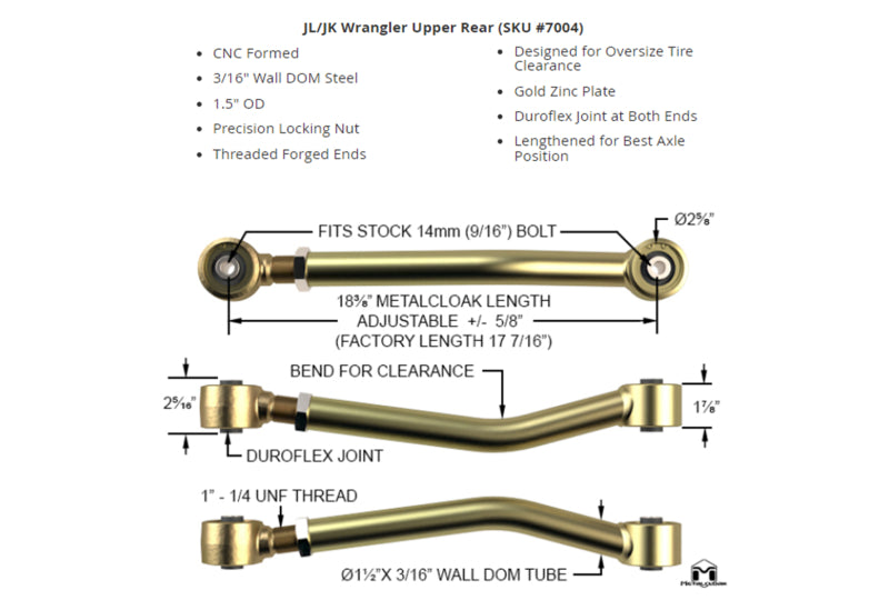 MetalCloak Game-Changer Suspension 2.5"/3.5"; Wrangler JL 4xe Hybrid