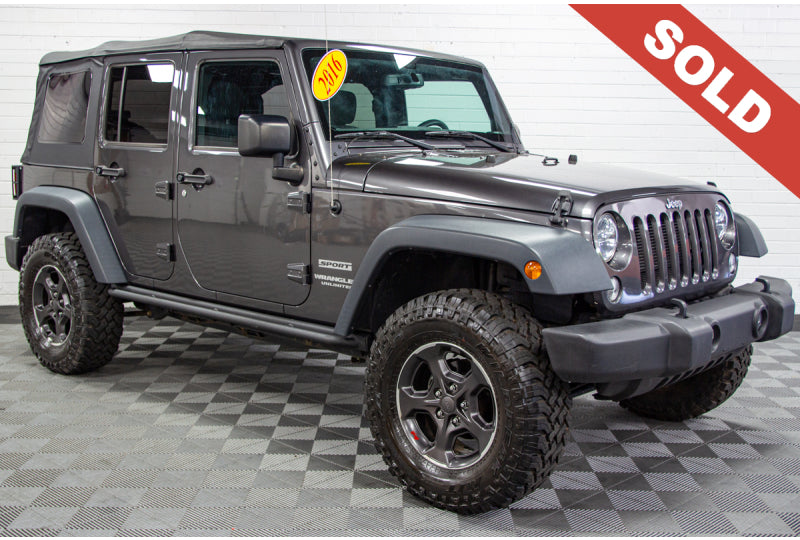 2016 Jeep Wrangler JK Unlimited Sport S Granite Crystal - SOLD