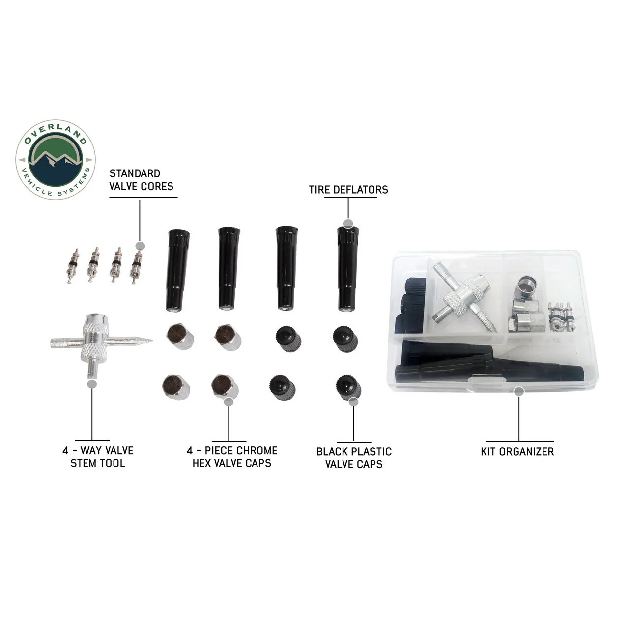 OVS Valve Stem Repair Kit - 17 Piece Kit With Storage Box