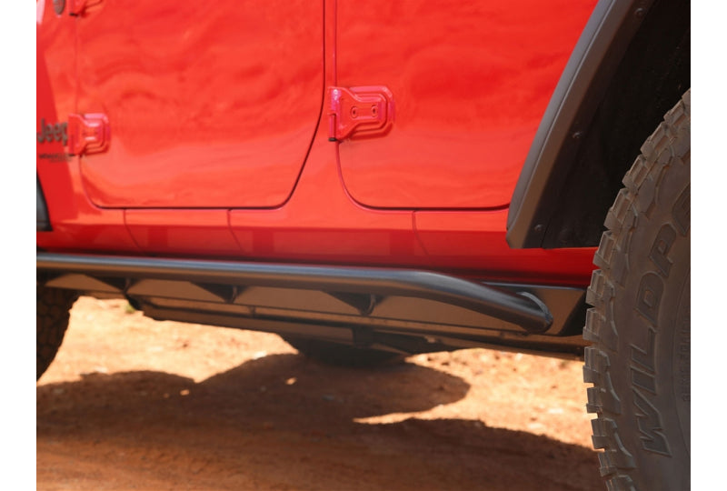 Rock Hard 4x4 Patriot Series Angled Up Tube Slider Rocker Guards Jeep Wrangler JLU