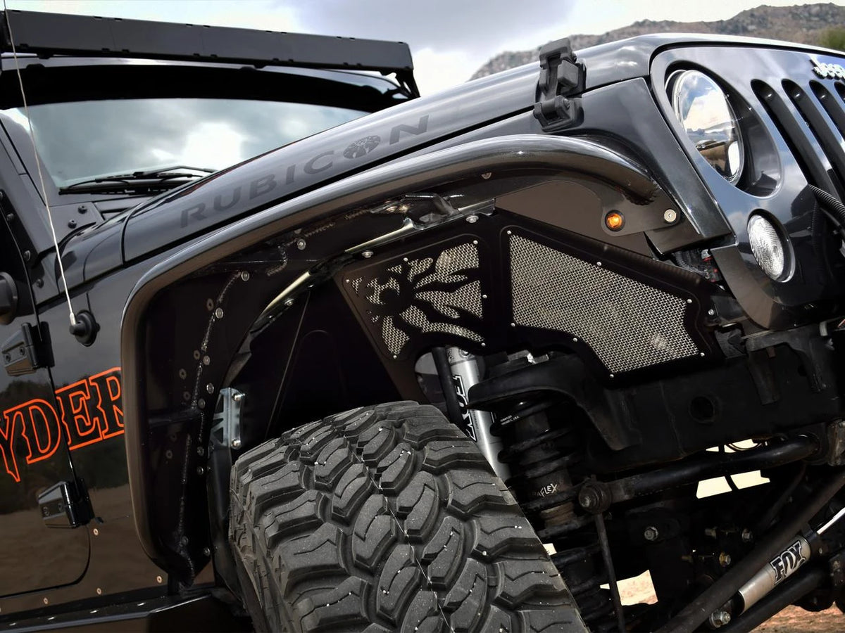 Poison Spyder Front JK Vented Inner Fenders (Raw)