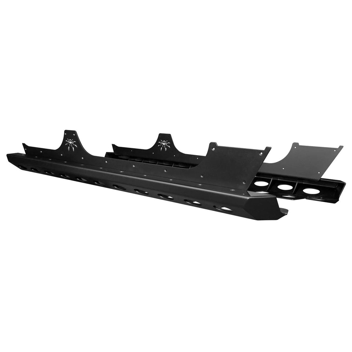 Poison Spyder JKU (4-Door) BRAWLER ROCKERS Rock Sliders (Black)