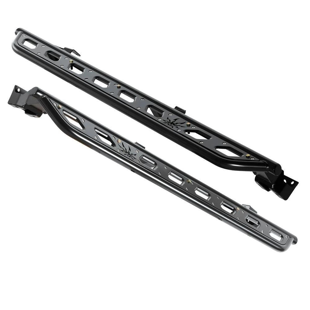 Poison Spyder JLU (4-Door) ROCKER KNOCKERS Rock Sliders (Black)