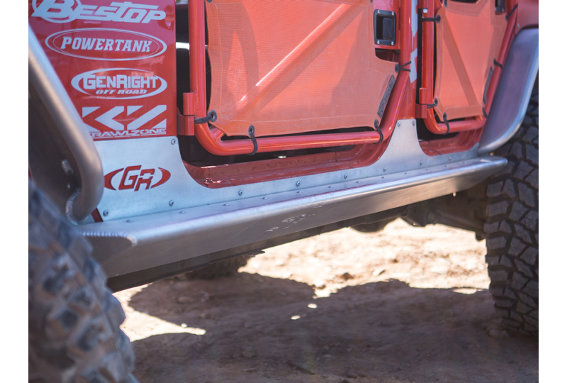 GenRight Rocker Guards - Aluminum; Wrangler JK