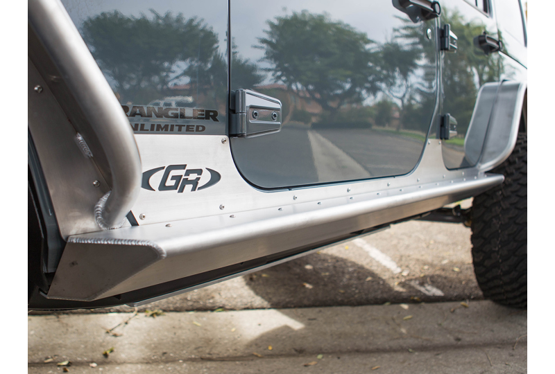 GenRight Rocker Guards - Aluminum; Wrangler JK