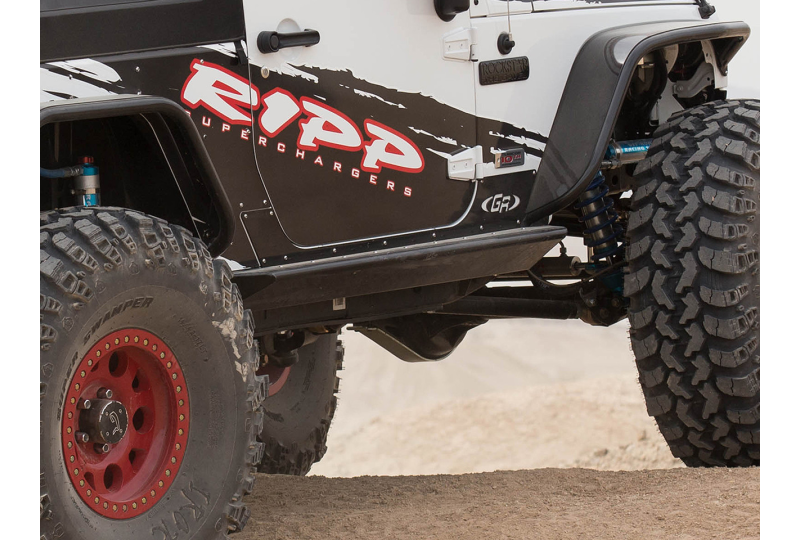 GenRight Rocker Guards - Steel; Wrangler JK (2 Door)
