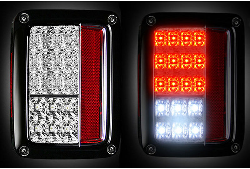 Recon 264234 LED Tail Lights; Jeep Wrangler JK