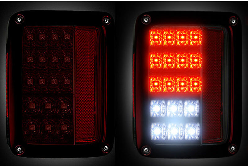 Recon 264234 LED Tail Lights; Jeep Wrangler JK