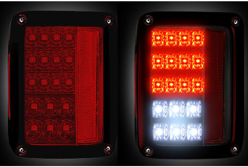 Recon 264234 LED Tail Lights; Jeep Wrangler JK