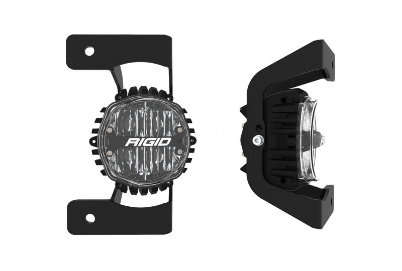 Rigid Industries JL/JT Rubicon Steel Bumper 360 Series LED Fog Light Kit; White