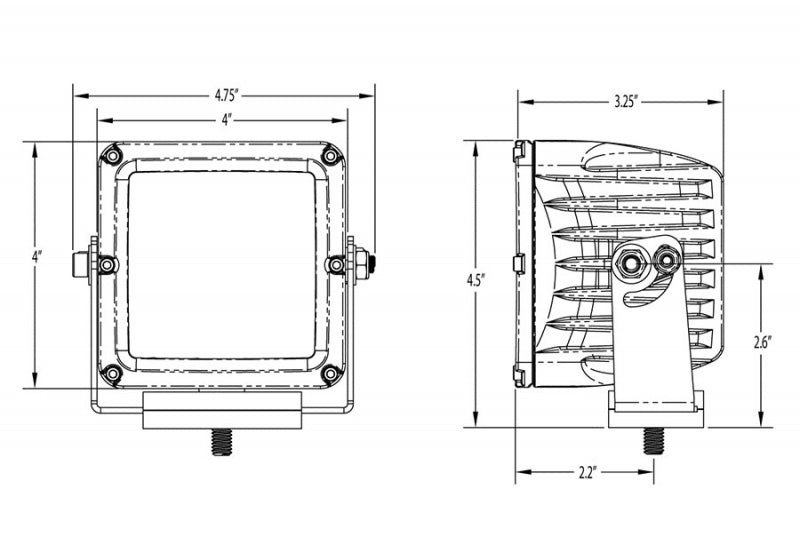 Rigid Industries 322613 D2 XL Driving LED Light; Pair