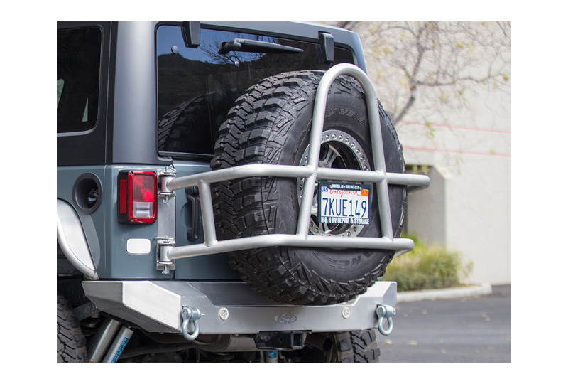 GenRight Swing Out Rear Tire Carrier - Aluminum; Wrangler JK
