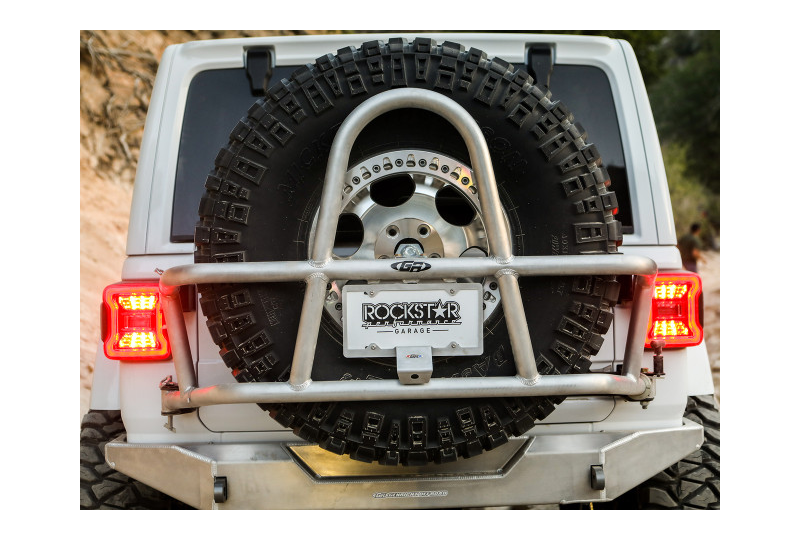 GenRight Swing Out Rear Tire Carrier - Aluminum; Wrangler JL