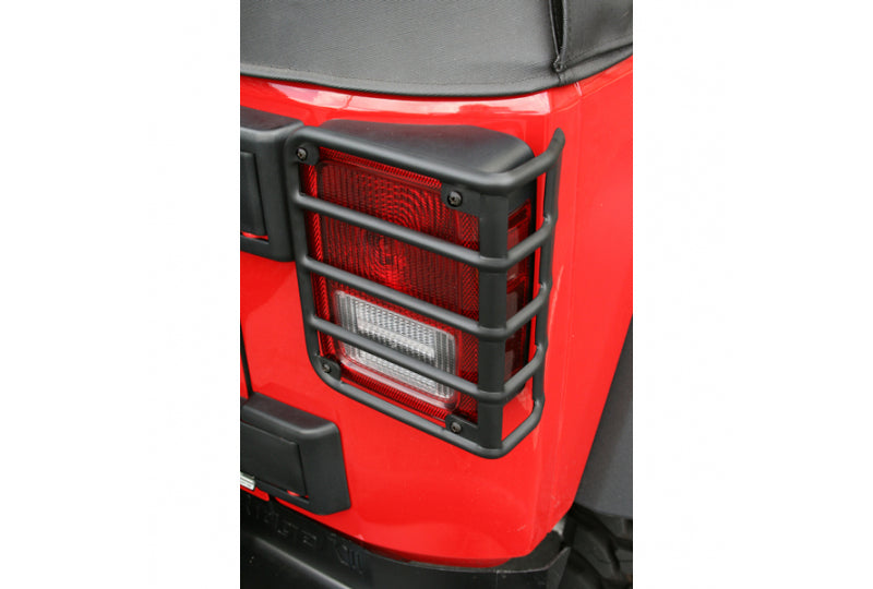 Rugged Ridge Black Tail Light Guards; Wrangler JK