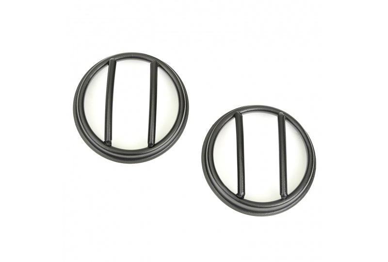 Rugged Ridge 11231.23 Euro Guards, Fog Light, Textured Black; 07-17 Jeep Wrangler JK