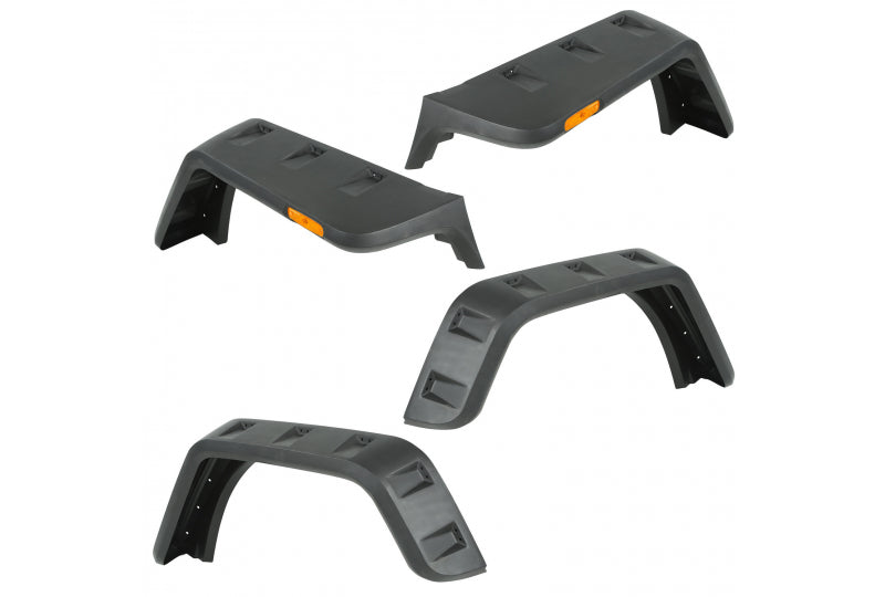 Rugged Ridge Wrangler JK Hurricane Fender Flare Kit - Smooth Black Finish