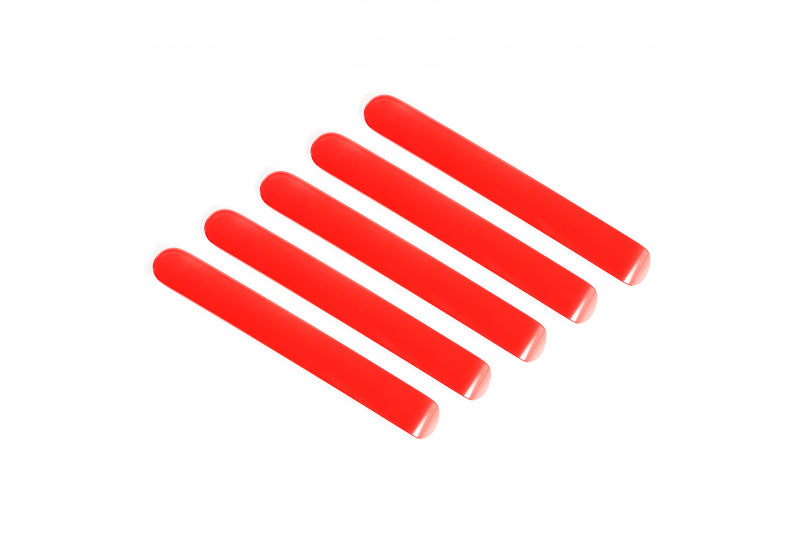 Rugged Ridge 13311.45 Elite Door Handle Inserts, Red, 4 Door; 07-17 Jeep Wrangler JKU